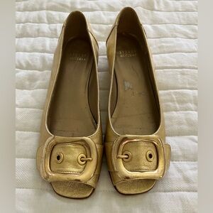 Stuart Weitzman Peep Toe Flats